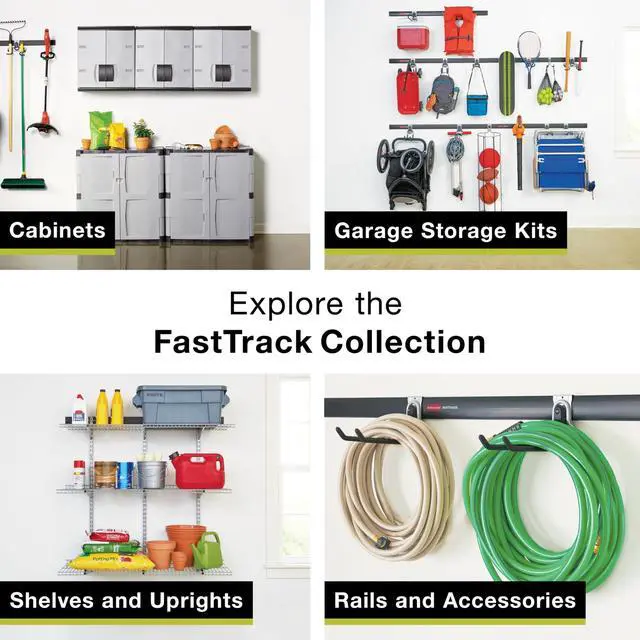 Alt view image 6 of 6 - FastTrack Utility Hook Garage Wall/Tool Hanger Wall Mount and Heavy Duty Tool Hanger for Home/Garage/Wall/Shed Organization