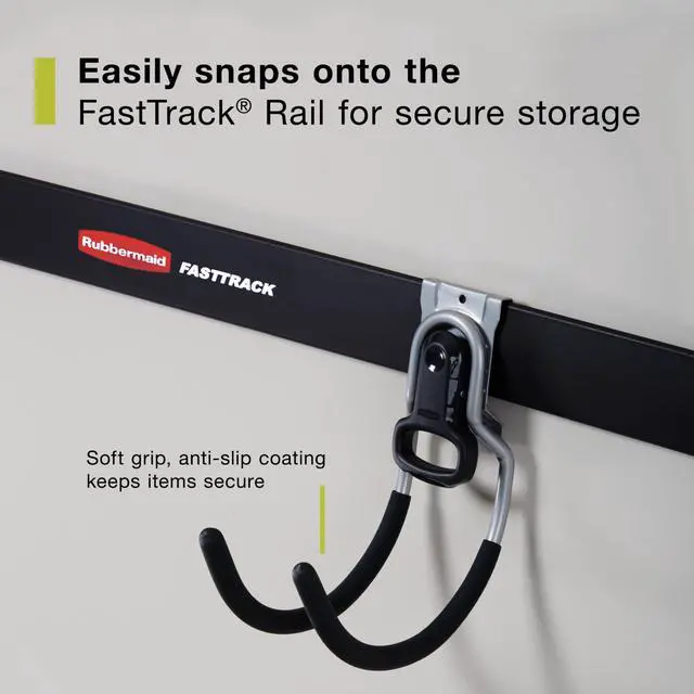 Alt view image 4 of 6 - FastTrack Utility Hook Garage Wall/Tool Hanger Wall Mount and Heavy Duty Tool Hanger for Home/Garage/Wall/Shed Organization