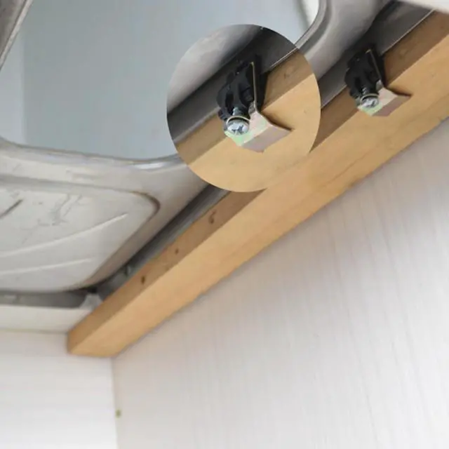 Alt view image 6 of 7 - 10pcs/Set Sink Mounting Set Practical Sink Attachment Clips Sink Mounting Clips Set of 10 for Easy Installation & Repair Pack of 10 Undermount Sink Mounting Clips Sink Mounting Hardware Convenient