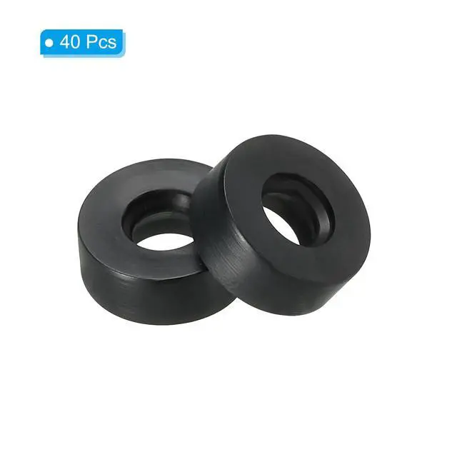 Alt view image 3 of 6 - M3 Rubber Flat Washer, 40 Pack 3mm ID 8mm OD 3mm Thick Sealing Spacer Gasket Ring for Faucet Pipe Water Hose Fastener Bolt, Black