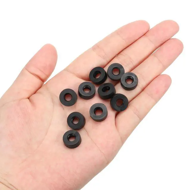 Alt view image 5 of 6 - M3 Rubber Flat Washer, 40 Pack 3mm ID 8mm OD 3mm Thick Sealing Spacer Gasket Ring for Faucet Pipe Water Hose Fastener Bolt, Black