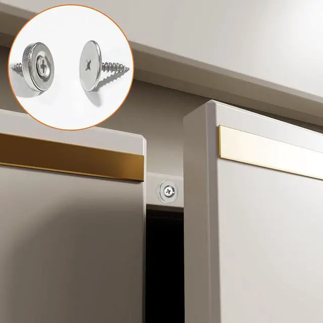 Alt view image 6 of 7 - Set of 8 Magnetic Cabinet & Door Latch Catch Closures Cabinet Hardware Fittings Concealed Magnetic Door Latch Catch Closures Cabinet Hardware Fittings for Household Doors Glass Doors