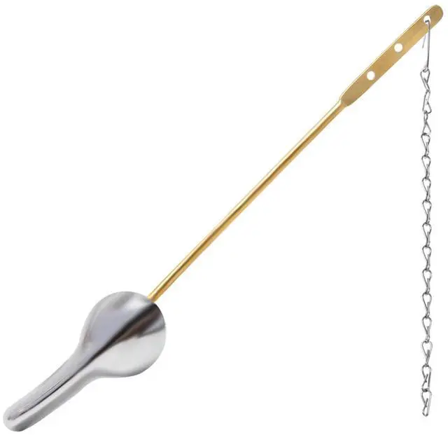 Main image of Universal Toilet Handle Replacement Kit, Front Mount Metal Toilet Flush Lever, Toilet Tank Handle with Brass Arm & Stainless Steel Flapper Chain, Compatible with American Standard & Mansfield