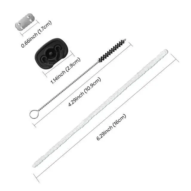Alt view image 7 of 7 - 3 Pieces Screens and 2 Mouthpiece Compatible Accessories, 5+2 Cleaning Kits and Adjustable Sandwich Pusher 3D Bottom Hardware Set and 1 Spoon Replacement Accessories Parts