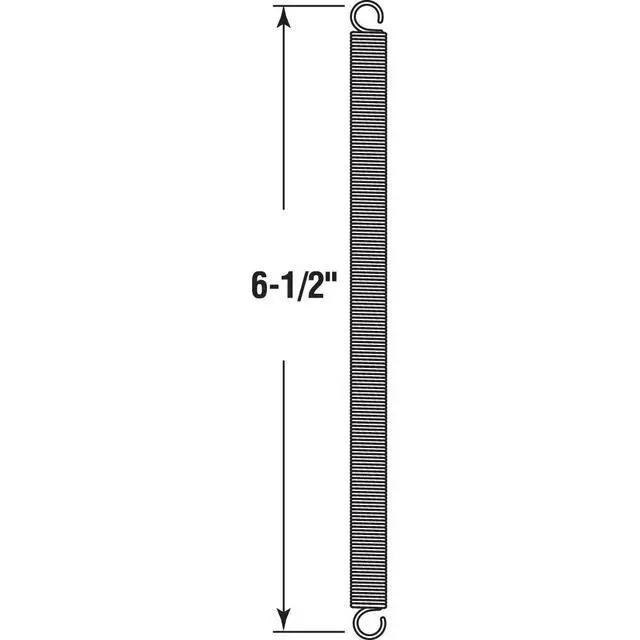 Alt view image 2 of 4 - SP 9672 Extension Spring, Spring Steel Construction, Nickel-Plated Finish, 0.047 GA x 3/8 In. x 6-1/2 In., Single Loop Open (2 Pack)