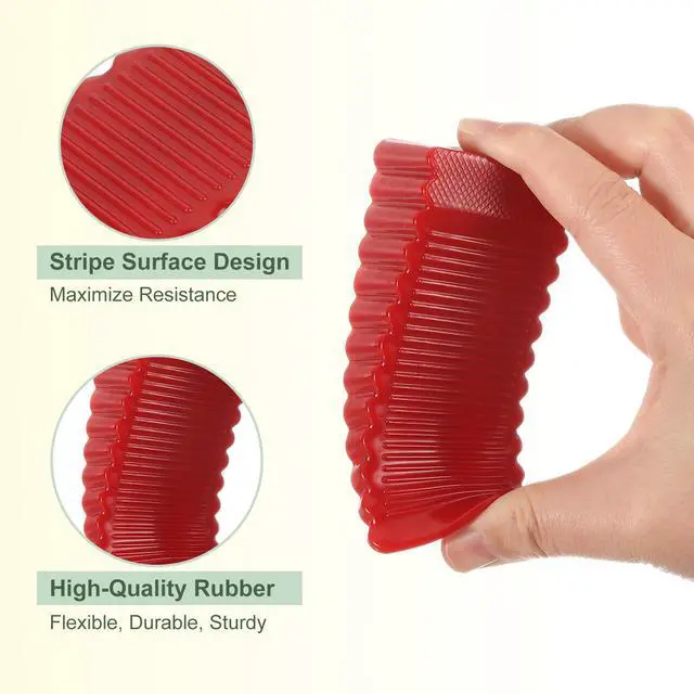 Alt view image 3 of 6 - 6 Pcs Door Stoppers for Bottom of Door, 28mm/1.10 Inch Door Stops, Rubber Door Stopper Wedge Anti Slip, Window Stopper Door Stackable, Red