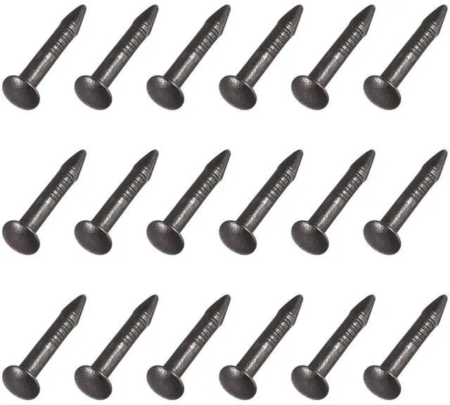 Main image of Small Nails (1.2x8mm) 200pcs, Brass Tiny Hardware Nails - for Household Woodworking, Black