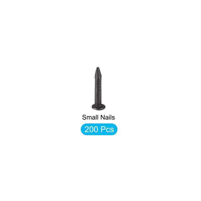 Alt view image 5 of 5 - Small Nails (1.2x8mm) 200pcs, Brass Tiny Hardware Nails - for Household Woodworking, Black