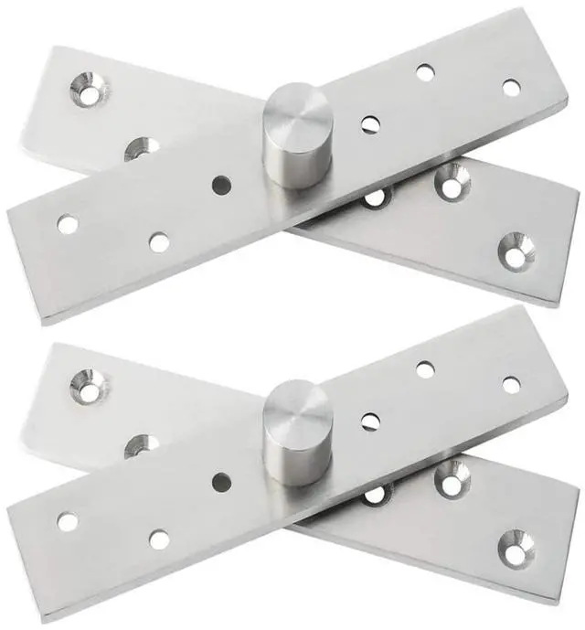 Main image of 2 Pack Door Pivot Hinge 360°Rotation Hidden Door Hinge Concealing Door Hinge Household Hinge Hidden Bookcase Hinges Secret, Stainless Steel Rotation Door Pivot Hinges Hardware,Small