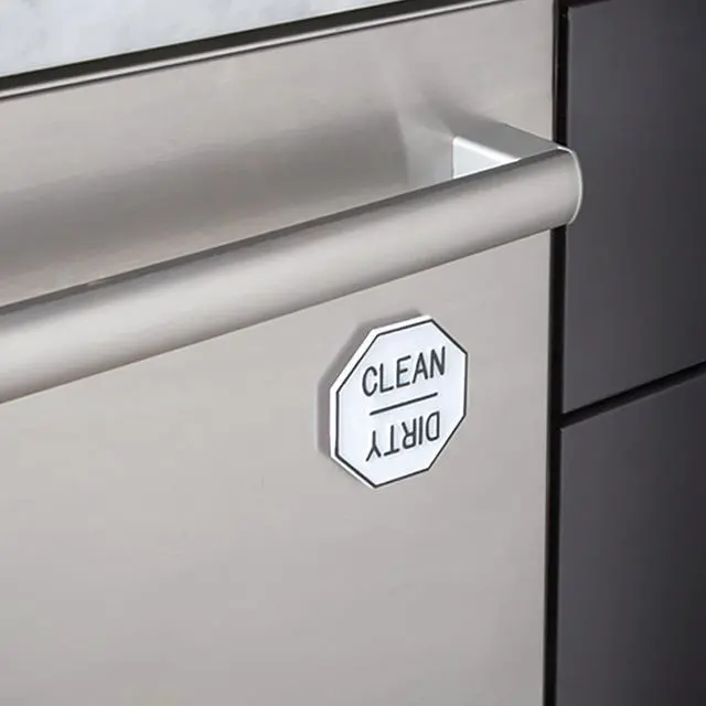 Alt view image 3 of 4 - - 5935 Fox Run Clean or Dirty Dishwasher Magnet, 2.5 x 2.5 x 0.25 inches, White