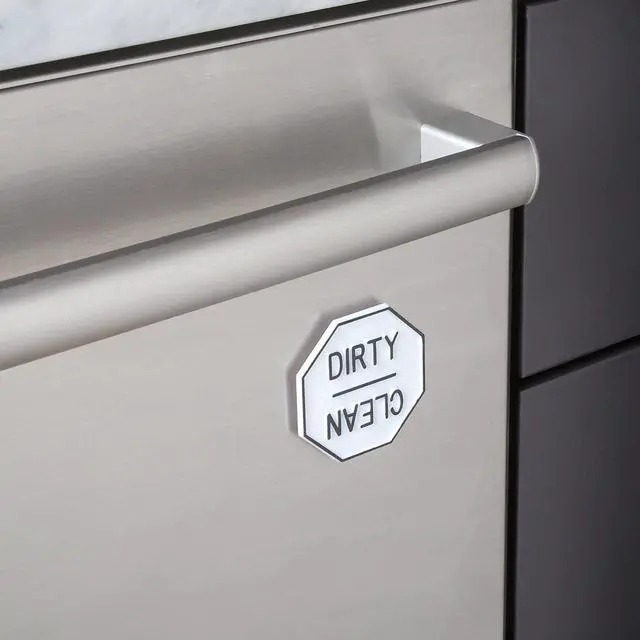 Alt view image 4 of 4 - - 5935 Fox Run Clean or Dirty Dishwasher Magnet, 2.5 x 2.5 x 0.25 inches, White