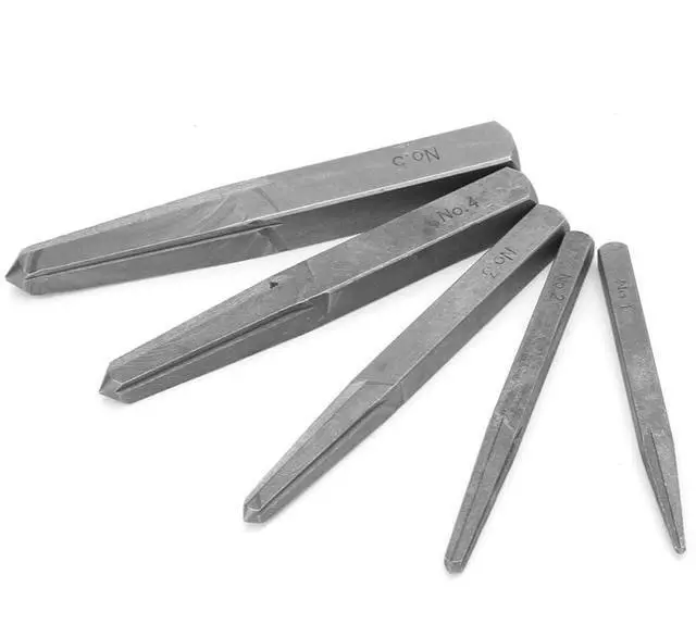 Main image of 5pc Straight Fluted Screw Extractor Set - Broken Bolt Removal Tool Square Type Easy Out Bolt Extractor Set for Broken Bolt Thread Repair, Carbon Stee