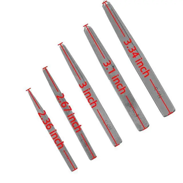 Alt view image 7 of 7 - 5pc Straight Fluted Screw Extractor Set - Broken Bolt Removal Tool Square Type Easy Out Bolt Extractor Set for Broken Bolt Thread Repair, Carbon Stee