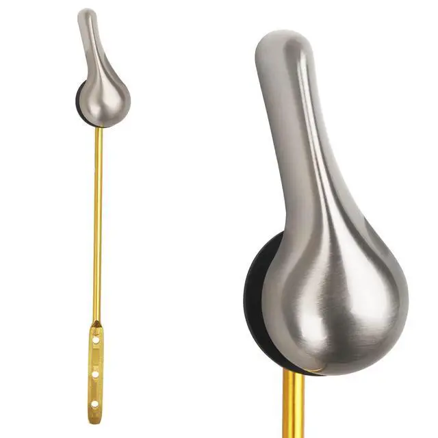 Alt view image 2 of 7 - Toilet Handle Replacement Kit, Toilet Flush Handle, Brushed Nicke