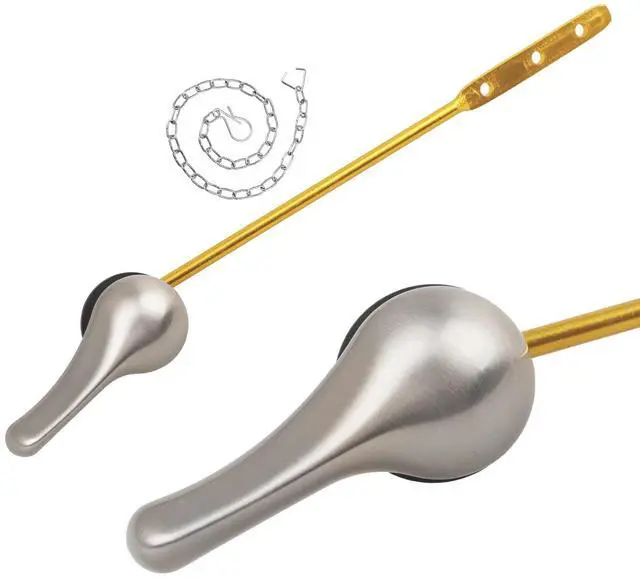 Main image of Toilet Handle Replacement Kit, Toilet Flush Handle, Brushed Nicke