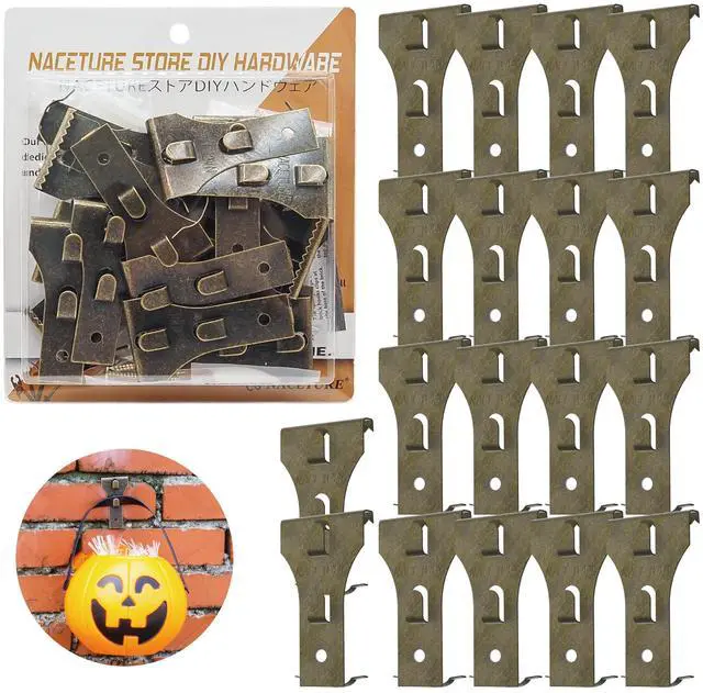 Main image of No-Drill Brick Hook Clips, 18 Pack(When Properly Installed)