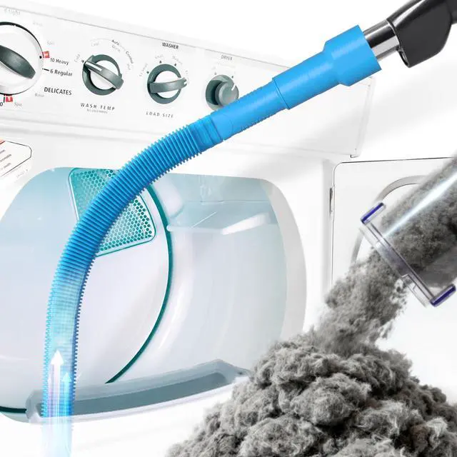 Main image of Vent Cleaner Kit Dryer Lint Vacuum Attachment Brush, Lint Remover, Dryer Vent Vacuum Hose Replacement Parts,Duct Cleaning,Blue