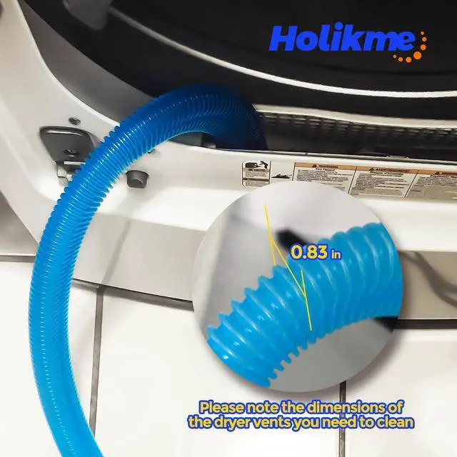 Alt view image 4 of 5 - Vent Cleaner Kit Dryer Lint Vacuum Attachment Brush, Lint Remover, Dryer Vent Vacuum Hose Replacement Parts,Duct Cleaning,Blue
