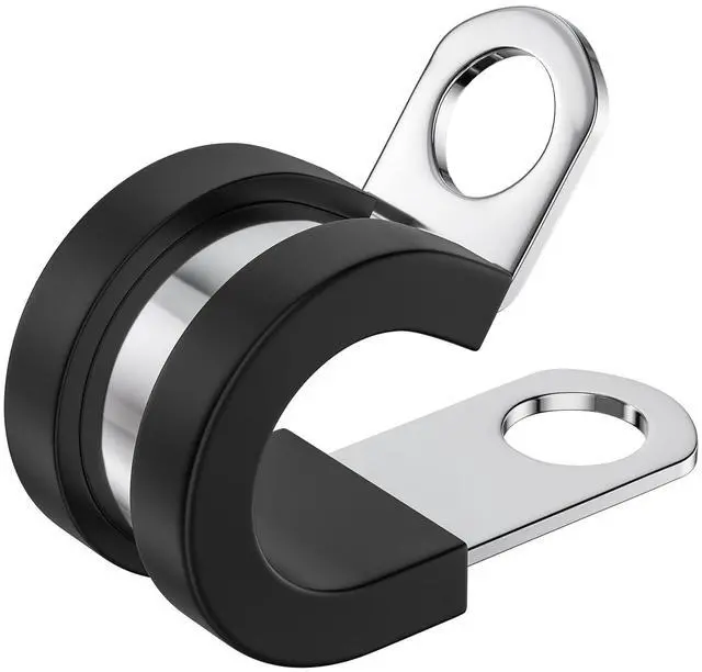 Main image of 20 PCS 3/16 Inch Cable Clamps - Stainless Steel, Insulated, Hose & Pipe Clamps