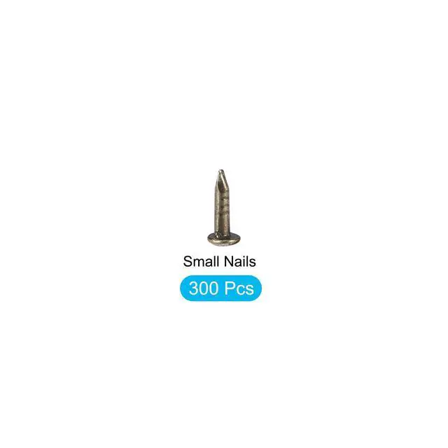 Alt view image 5 of 5 - Small Nails (1.2x6mm) 300pcs, Carbon Steel Tiny Hardware Nails - for Household Woodworking, Bronze Tone