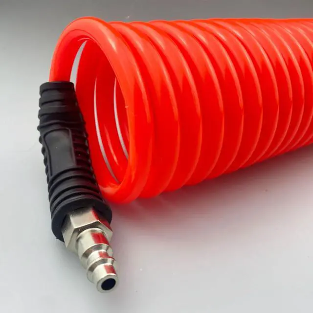 Alt view image 3 of 7 - PU Recoil Air Hose Compressor Tube with 1/4" Swivel Fittings
