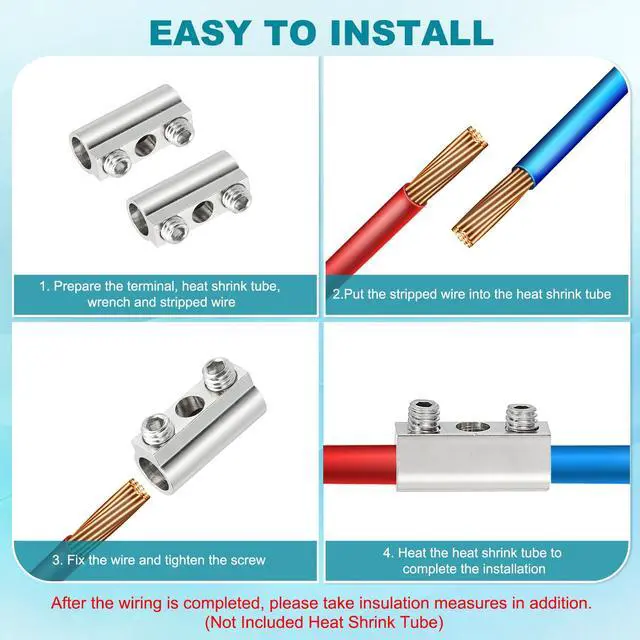 Alt view image 5 of 7 - Steel Wire Rope Cable Clamp, 10 Pack M2.5 Wire Rope Clips 2.7mm Line Hole with End Screw Stopper and Wrench Silver