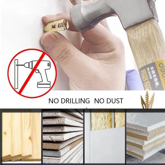 Alt view image 4 of 7 - Fixion Tools Drywall Anchors for Hanging Household Mirrors, 100Pcs