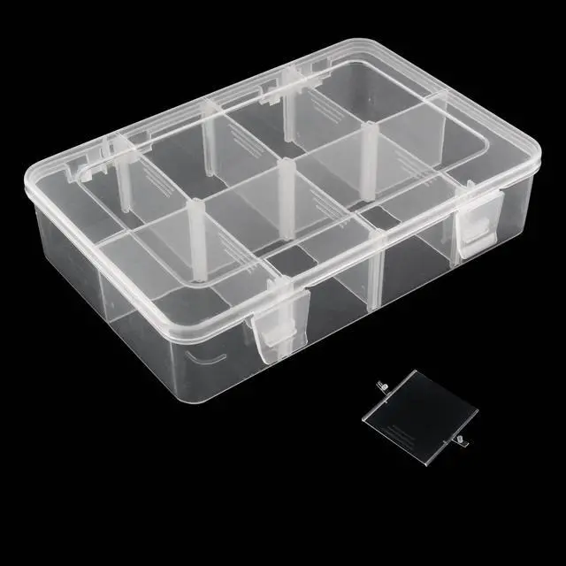 Alt view image 2 of 7 - Plastic 8-Grid Storage Box, 7.28 * 4.88 * 1.6 inch, 1 Pack