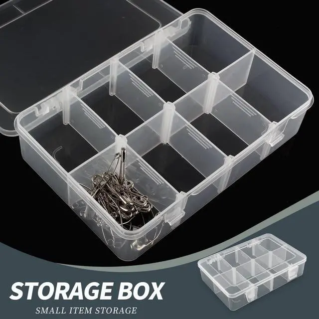 Alt view image 6 of 7 - Plastic 8-Grid Storage Box, 7.28 * 4.88 * 1.6 inch, 1 Pack