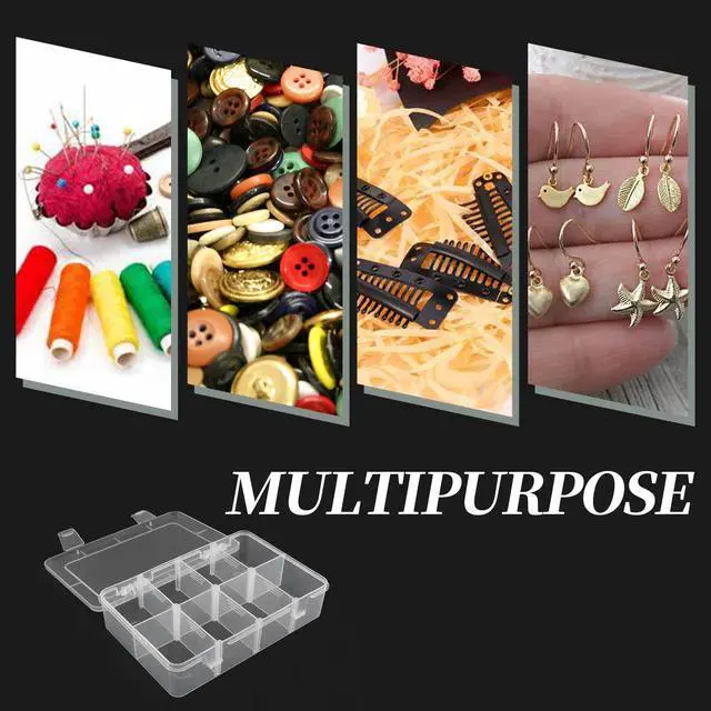 Alt view image 7 of 7 - Plastic 8-Grid Storage Box, 7.28 * 4.88 * 1.6 inch, 1 Pack