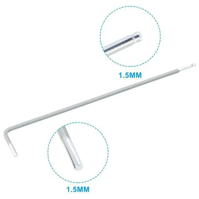 Alt view image 4 of 5 - 1.5mm Ball End Hex Key Wrench, Gray, 4 Pack