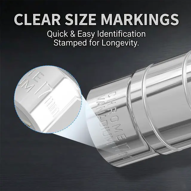 Alt view image 5 of 6 - 2PCS 16mm(5/8") Deep Socket, 1/2-Inch Drive, 12-Point, Metric, Heat Treated CR-V Steel Sockets, Full Polishing, 3.1" Length