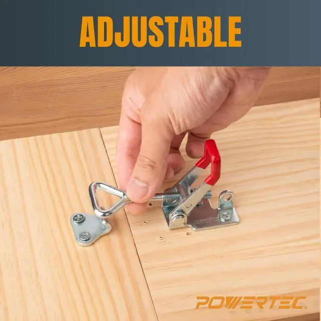 Alt view image 2 of 7 - 2PK Toggle Clamp, 400 lbs Holding Capacity, 4002 Adjustable Pull Action Latch for Smoker, Tool Box, Woodworking Jigs and Fixtures, Cabinet, Tool box, Door (20312)