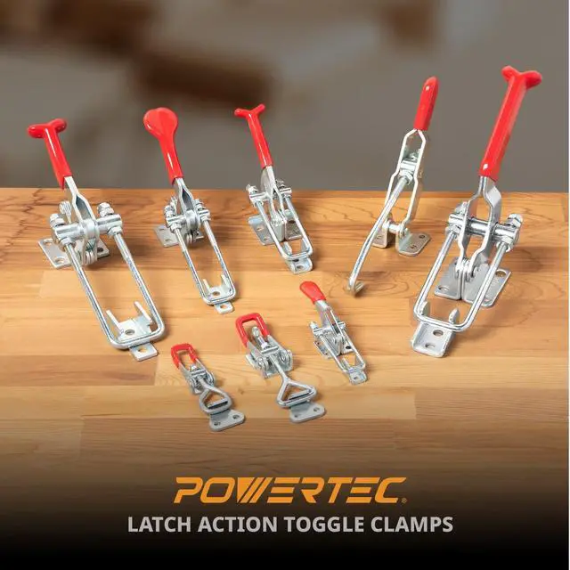 Alt view image 7 of 7 - 2PK Toggle Clamp, 400 lbs Holding Capacity, 4002 Adjustable Pull Action Latch for Smoker, Tool Box, Woodworking Jigs and Fixtures, Cabinet, Tool box, Door (20312)