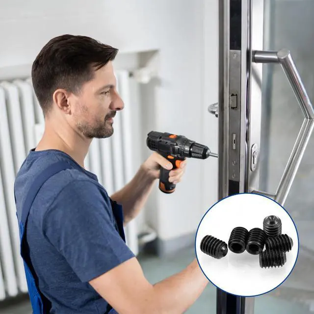 Alt view image 7 of 7 - 235 Pcs M5 Set Screws Assortment Kit - 7 Sizes (4/5/6/8/10/12mm), 12.9 Grade Alloy Steel Hex Socket Screws for Door Knobs, Faucets, Bathroom Fixtures, Plumbing Hardware