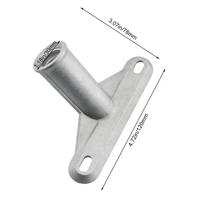 Alt view image 2 of 6 - Broom Handle Metal Connection Bracket Adapter Aluminium Alloy Monobloc Casting Threaded Interface Reinforced Roller Brush Telescopic Pole for Floor Mop Handle Adapter 18mm Thread