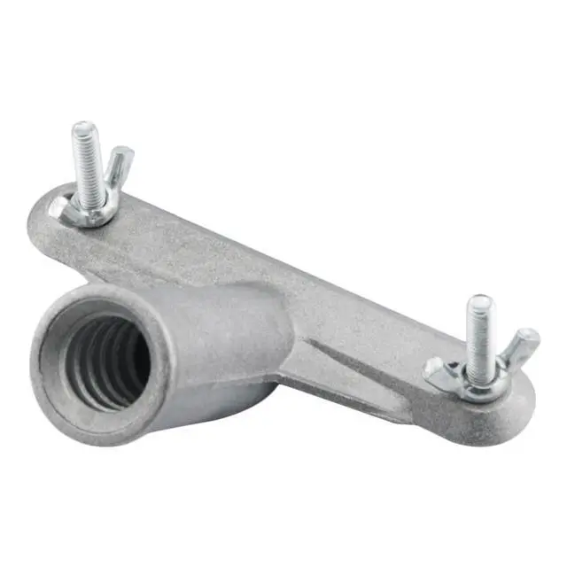 Alt view image 5 of 6 - Broom Handle Metal Connection Bracket Adapter Aluminium Alloy Monobloc Casting Threaded Interface Reinforced Roller Brush Telescopic Pole for Floor Mop Handle Adapter 18mm Thread