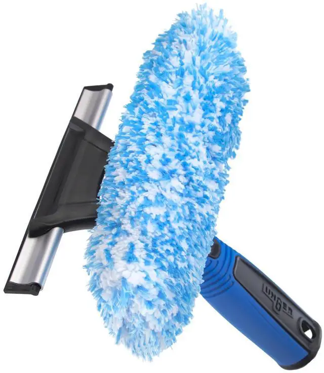 Main image of Professional Connect and Clean 2-in-1 Squeegee and Scrubber, 6 Window Cleaning Tool, Commercial and Residential Use, Washer Cleaner Supplies to Remove Excess Water and Dry