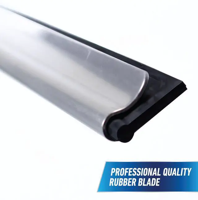 Alt view image 4 of 7 - Professional Connect and Clean 2-in-1 Squeegee and Scrubber, 6 Window Cleaning Tool, Commercial and Residential Use, Washer Cleaner Supplies to Remove Excess Water and Dry
