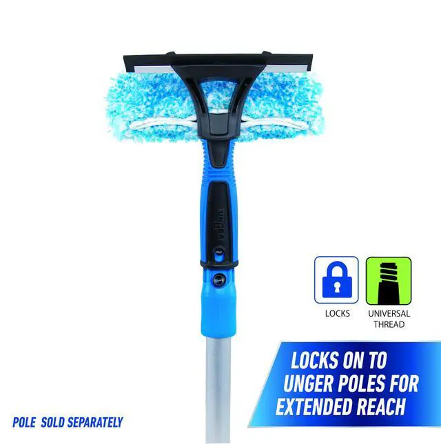 Alt view image 5 of 7 - Professional Connect and Clean 2-in-1 Squeegee and Scrubber, 6 Window Cleaning Tool, Commercial and Residential Use, Washer Cleaner Supplies to Remove Excess Water and Dry
