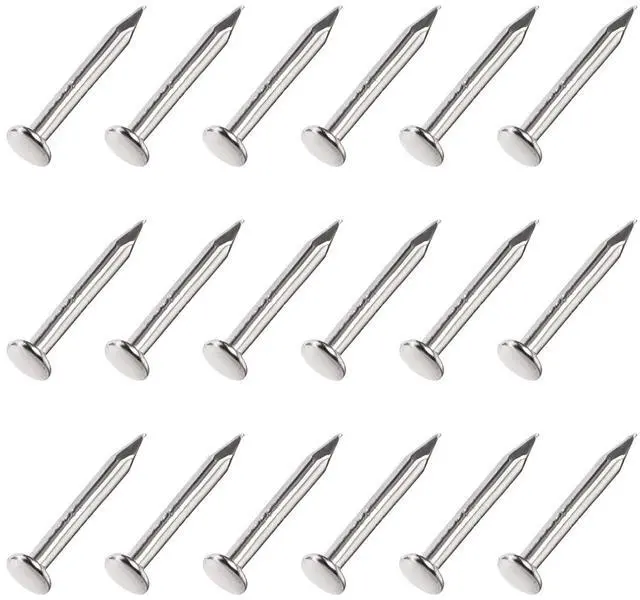 Main image of Small Nails (1.2x8mm) 500pcs, Carbon Steel Tiny Hardware Nails - for Household Woodworking, Silver Tone