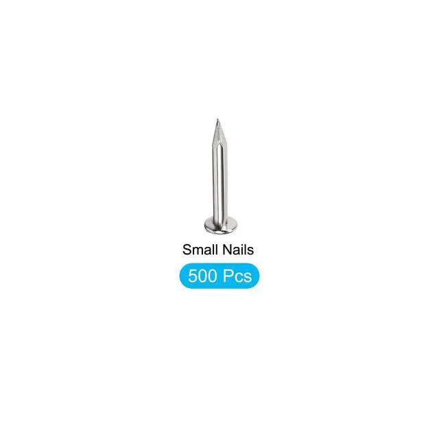 Alt view image 5 of 5 - Small Nails (1.2x8mm) 500pcs, Carbon Steel Tiny Hardware Nails - for Household Woodworking, Silver Tone