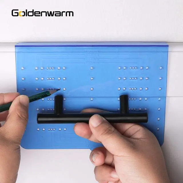 Alt view image 5 of 7 - Cabinet Pull Template Door Template Drawer Pull Drill Template 1 Pack - TM160 Cabinet Handles Drill Mounting Drill Mounting Template
