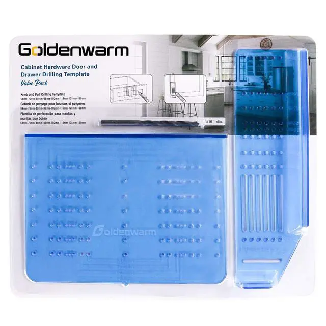 Alt view image 6 of 7 - Cabinet Pull Template Door Template Drawer Pull Drill Template 1 Pack - TM160 Cabinet Handles Drill Mounting Drill Mounting Template