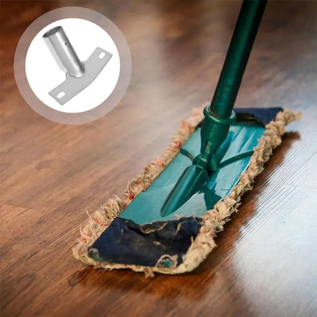 Alt view image 7 of 7 - Floor Brush Accessories Threaded Handle Bracket Adapter for Extendable Broom Handle Replacement Connector Mounting Braces for Household Cleaning 4.13X2.95X1.57 Inches