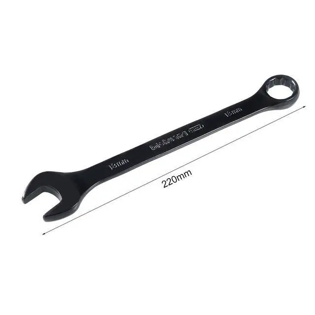 Alt view image 2 of 5 - Metric 18mm 12-Point Box Open End Combination Wrench Black Electrophoresis Coating, Cr-V