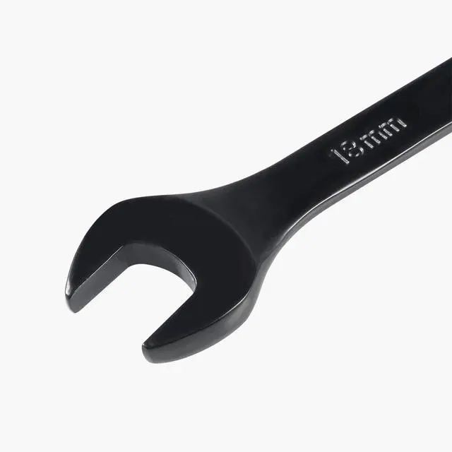 Alt view image 5 of 5 - Metric 18mm 12-Point Box Open End Combination Wrench Black Electrophoresis Coating, Cr-V