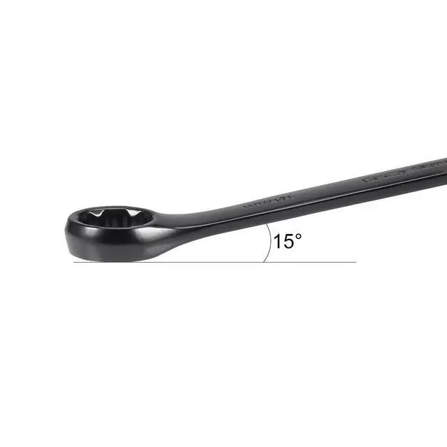 Alt view image 4 of 5 - Metric 18mm 12-Point Box Open End Combination Wrench Black Electrophoresis Coating, Cr-V