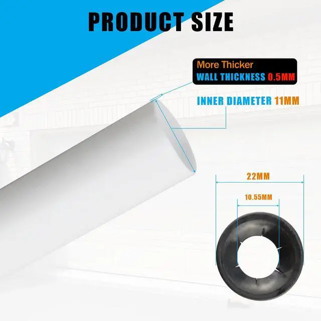 Alt view image 2 of 7 - Garage Door Hinge Quiet Roller Sleeves Hardware Tools Roller and Shaft Gaskets for Quiet Garage Door Rollers Bearing Compatible with New Rollers or Rollers with Clean Stems (22Pcs)