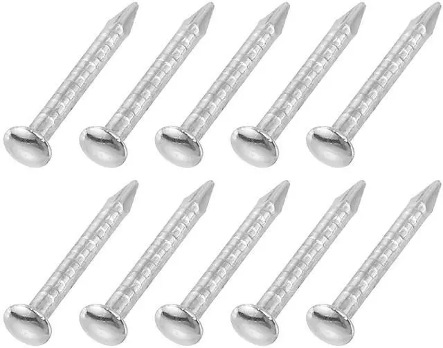 Main image of 200Pcs Small Hardware Nails, 1 x 10mm Carbon Steel Round Head Nail Common Finishing Nail for Household Woodworking Picture Hanging DIY Projects, Silver